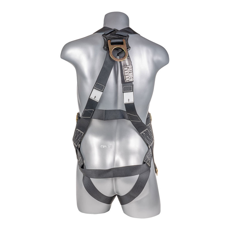 Black top, black bottom. Full body harness with 5 point adjustment, dorsal D-ring. SKU H211100021