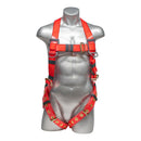 Red top Urethane Coated harness with 5 point adjustment, Pass Through Chest. SKU H212100014