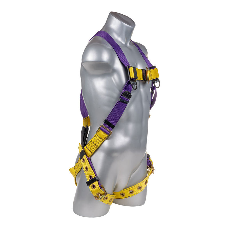 Purple Top, Black Heavy Duty Bottom with 5 point adjustment. Pass Through Chest. SKU H212100072