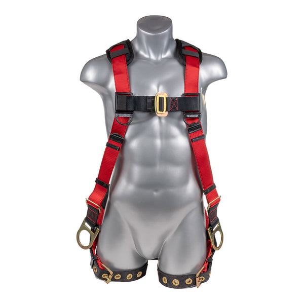 Red Top, Black Heavy Duty Bottom with 5 point adjustment. Pass Through Chest. SKU H21210111