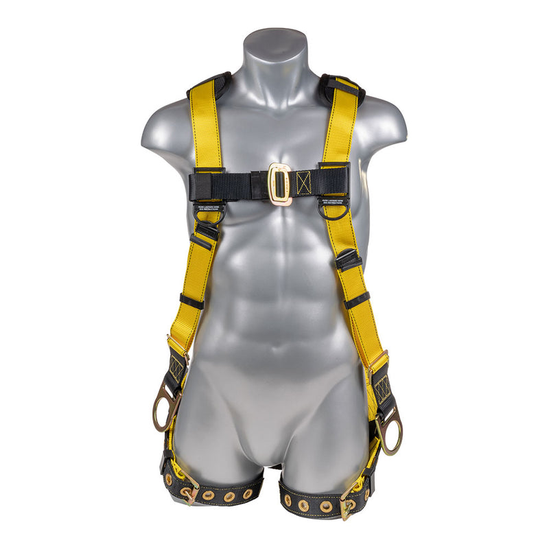 Yellow Top, Black Heavy Duty Bottom with 5 point adjustment Pass Through Chest. SKU H21210115