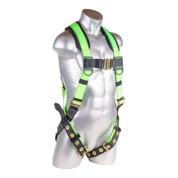 High Vis Green Top, Black Heavy Duty Bottom with 5 point adjustment. Quick Connect Chest. SKU H222100181