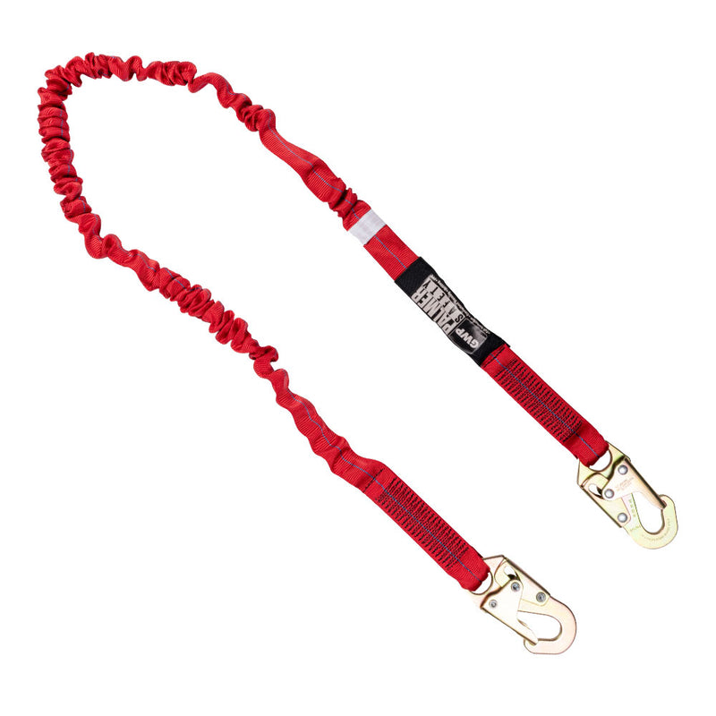 6ft. Single leg non stretch internal shock absorbing lanyard ¾". SKU L121133 hook